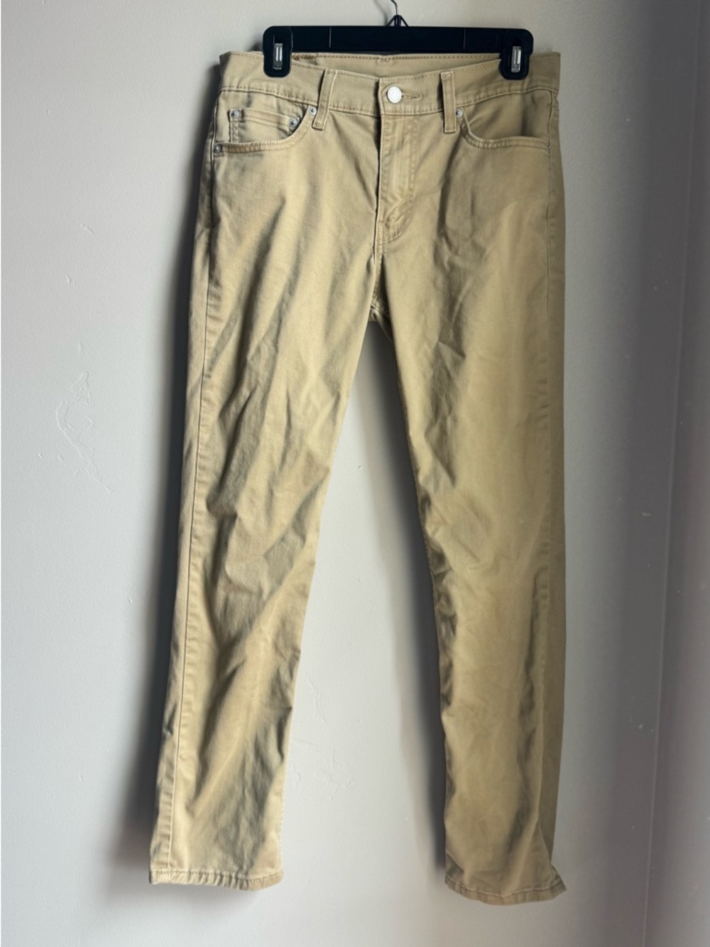 Levi’s 511 Slim Fit Khaki Jeans Mens 30x30 Tan Stretch Casual Pants Y2K Neutral